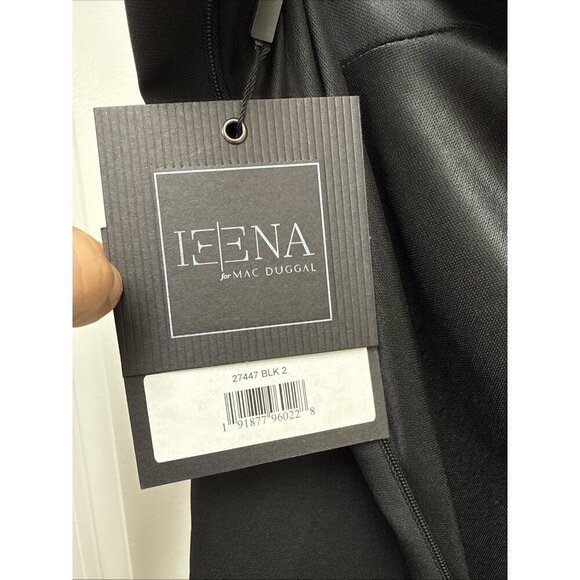 Mac Duggal Size 2 Black 27447 one shoulder rhinestone fringe gown Dress Prom New - Picture 14 of 16